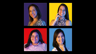 Tainah Sales, Letícia Keroly, Vitória Daphny e Mariana Figueiredo são algumas das pesquisadoras que participaram dos Encontros Científicos Unifor 2022 (Fotos: Ares Soares)