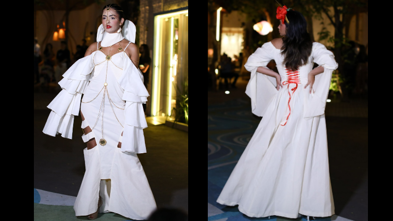 Looks produzidos pelos estudantes dos cursos de Moda da Unifor para o desfile que aconteceu na 23ª CasaCor (Foto: Ares Soares)