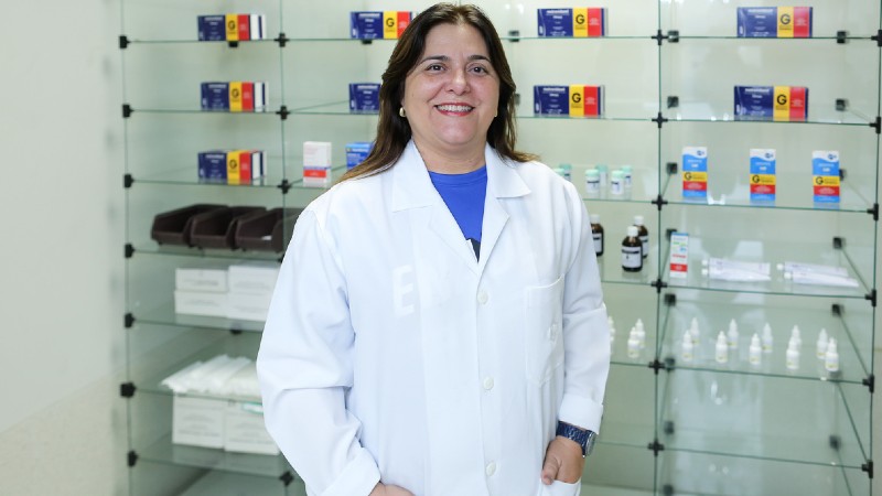 Arlandia Nobre é Mestre e Doutora em Farmacologia, possui especialização em indústria farmacêutica e gestão da assistência farmacêutica (Foto: Ares Soares)