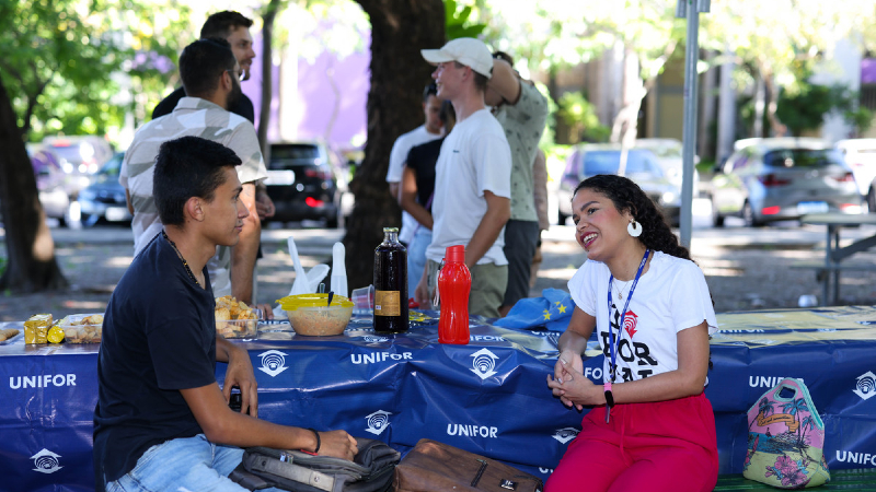 A Unifor promove, ao longo do semestre, diversos eventos voltados para os estudantes estrangeiros (Foto: Ares Soares)