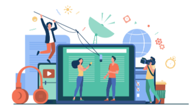 A habilidade de conseguir fluir pelas diversas mídias é um aspecto cada vez mais valorizado no profissional da comunicação (Ilustração: Getty Images)