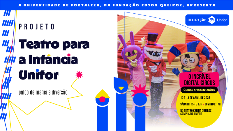 O espetáculo “O Incrível Digital Circus” é uma produção do grupo pernambucano Zoom Festas e Eventos (Imagem: Divulgação)