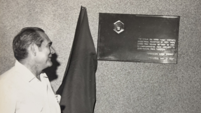 Em 1973, o empresário inaugurou a Universidade de Fortaleza, o maior entre os projetos encampados pela Fundação Edson Queiroz (Foto: Acervo Fundação Edson Queiroz)