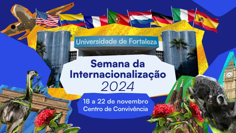 A programação engloba ações culturais, exposições, palestras, mesas-redondas, painéis e debates, evidenciando as parcerias globais da Unifor e a experiência internacional de docentes e alunos (Foto: Divulgação)