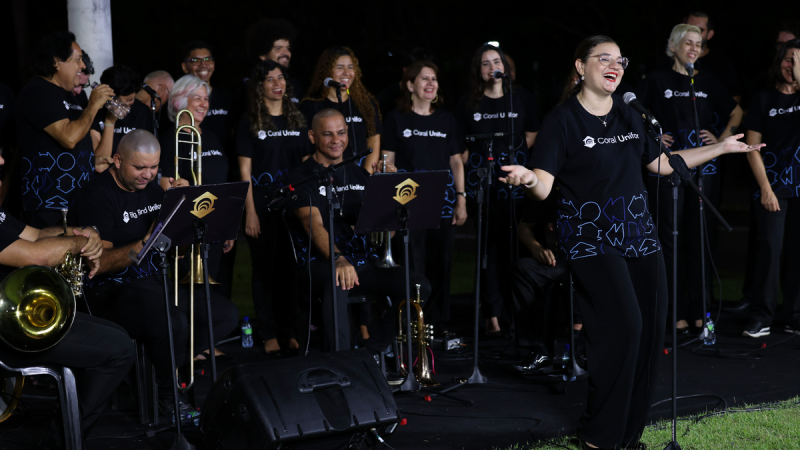 As cantatas buscam criar uma atmosfera acolhedora e unir a comunidade acadêmica em torno do espírito natalino (Foto: Ares Soares)