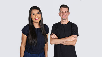 Misaelly Silva e Davi Frota, estudantes de Jornalismo da Unifor, apresentam o Unifor Notícias nesta sexta-feira, a partir das 17h30 (Foto: Divulgação)