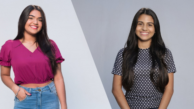 Letícia Monteiro e Melina Melo, estudantes de Jornalismo da Unifor, apresentam o Unifor Notícias desta sexta-feira ao vivo, às 17h30 (Foto: Divulgação)