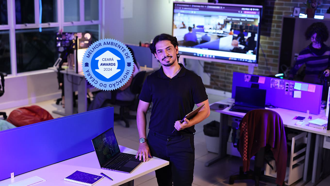 aluno no espaço do unifor hub