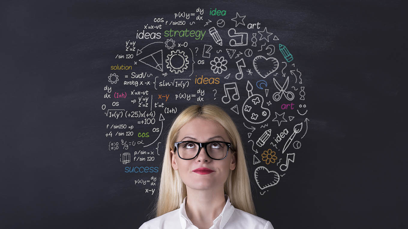 palavras em inglês do mercado de marketing ao redor de profissional feminina